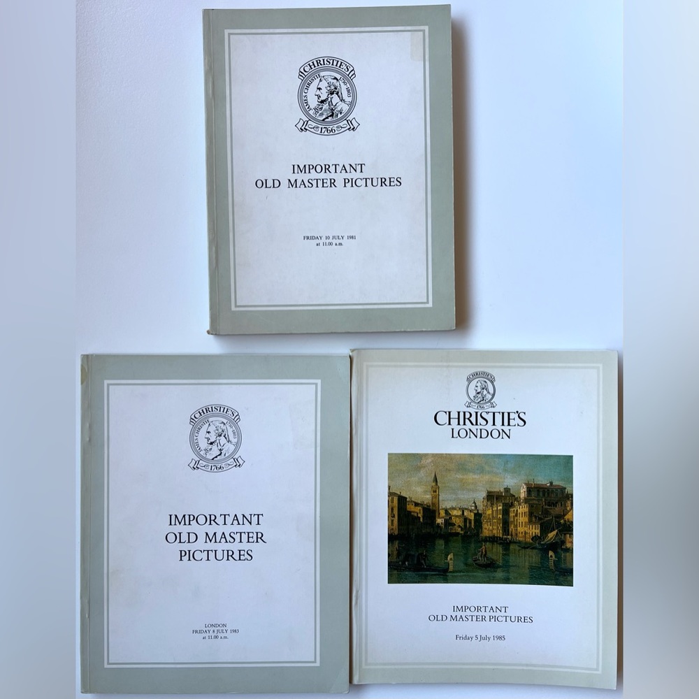Christie’s Important Old Masters Art Auction Catalogues, 1981, 1983, & 1985